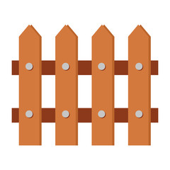 wooden fence isolated icon