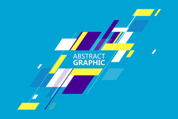 Abstract graphic stacked in geometric shapes.