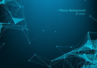 Geometric graphic background molecule and communication. Big data complex with compounds. Lines plexus, minimal array. Digital data visualization. Scientific cybernetic vector illustration