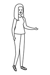 beautiful young woman character