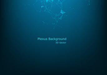 Network concept blue vector illustration. Futuristic hexagon vector illustration. Futuristic hexagon vector illustration. HUD element. Technology concept. 3d landscape. Big data.