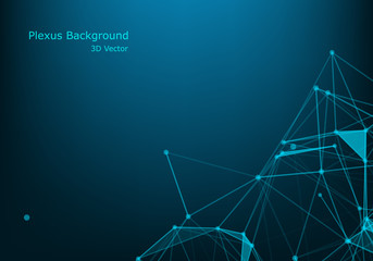 Abstract technology futuristic background. geometric digital connection structure, vector illustration .Big data concept.