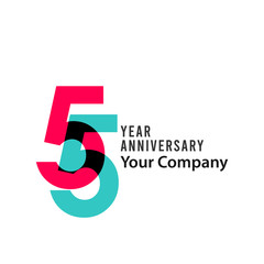 Fototapeta premium 55 Year Anniversary Vector Template Design Illustration