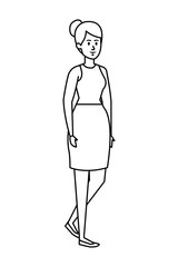 Fototapeta premium beautiful young woman character