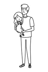 father with daughter characters