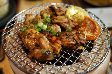 Grilled chicken teriyaki, Japanese cuisine.