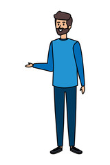 young man with beard character