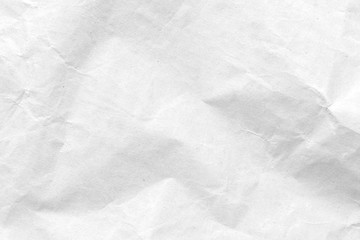 White crumpled paper texture background. Close-up.
