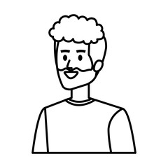 young man with beard character