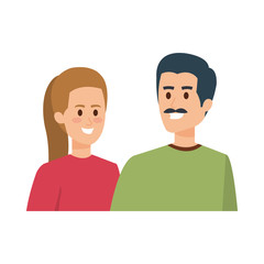 young couple avatars characters