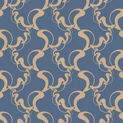 Abstract vector elements on soft pattern. Vintage seamless design for fabric, web, wallpaper, wrapping paper etc.