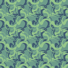 Abstract vector elements on cold pattern. Vintage seamless design for fabric, web, wallpaper, wrapping paper etc.