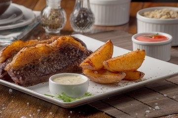 Picanha com batata rústica