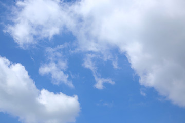 cloud on clear blue sky background