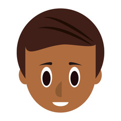 Young man face cartoon