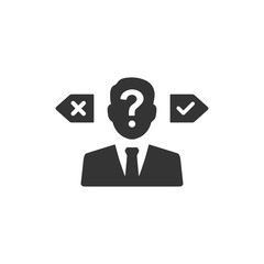 Business decision making confusion Icon