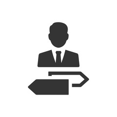 Business decision making icon