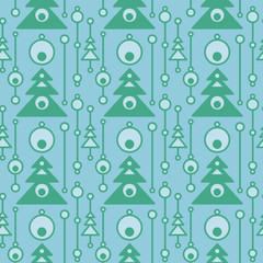 Abstract christmas trees on seamless pattern. Geometric flat ornament for textile, prints, wallpaper, wrapping paper, web etc.