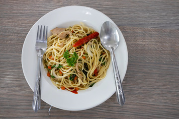 Delicious Spaghetti and little spicy