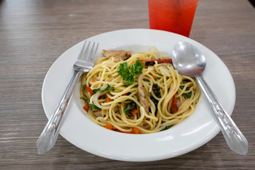 Delicious Spaghetti and little spicy