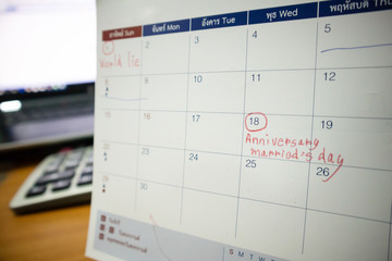 Schedule in advance on calendar