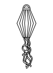 kite flying isolated icon