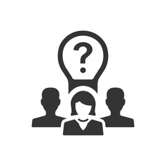 Teamwork problem solving icon