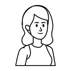 Obraz premium beautiful young woman character