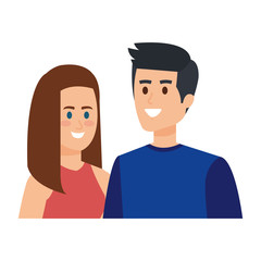 young couple avatars characters