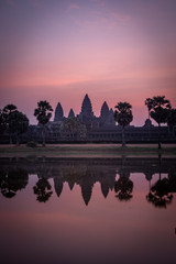 Fototapeta na wymiar Famous Angkor Wat Temple at Sunrise, Cambodia