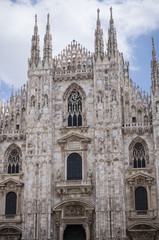 Fototapeta premium Cathedral in Milano facade 2019