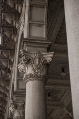 Old corinthian column architecture detal 