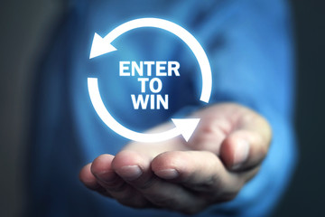 Enter to Win. Business concept