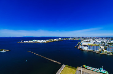 Fototapeta na wymiar Chiba port landscape in Japan