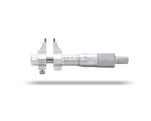 Inside micrometer  5-30mm. isolated on white background. with clipping path.