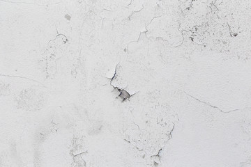 white wall with cracks, Grungy cracked white wall paint peeling off