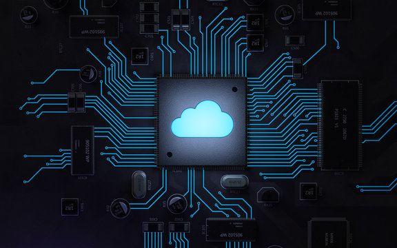 Cloud computing and network security concept, 3d rendering,conceptual image.