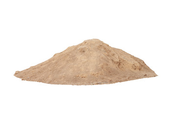 Pile of lateritic soil isolated on white background included clipping path.
