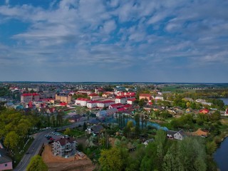 Obraz premium Aerial view of Nesvizh, Minsk Region of Belarus