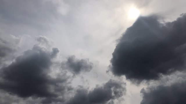 太陽と暗雲　タイムラプス