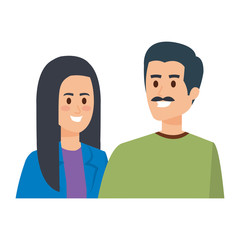 Obraz premium young couple avatars characters