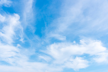 Obraz premium Blue sky with close up white fluffy tiny clouds background and pattern