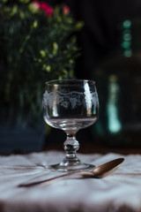 Still life of a glass goblet
