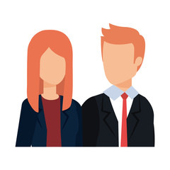 business couple avatars characters