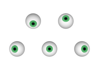 Green human eye.