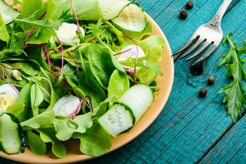 Salad with mix salad leaves