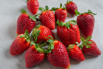 Loosely put the strawberries in different positions