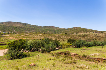 Fototapeta premium The rural landscape along the Ngwangwane river in Kwa zulu natal, South Africa.