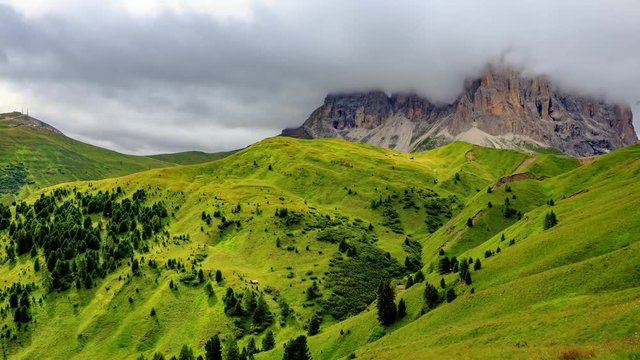 Timelapse video of the Dolomites Italian Alps