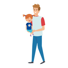 father with daughter characters